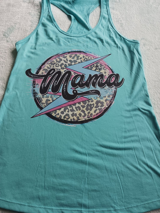 Mama bolt flowy racerback tank top