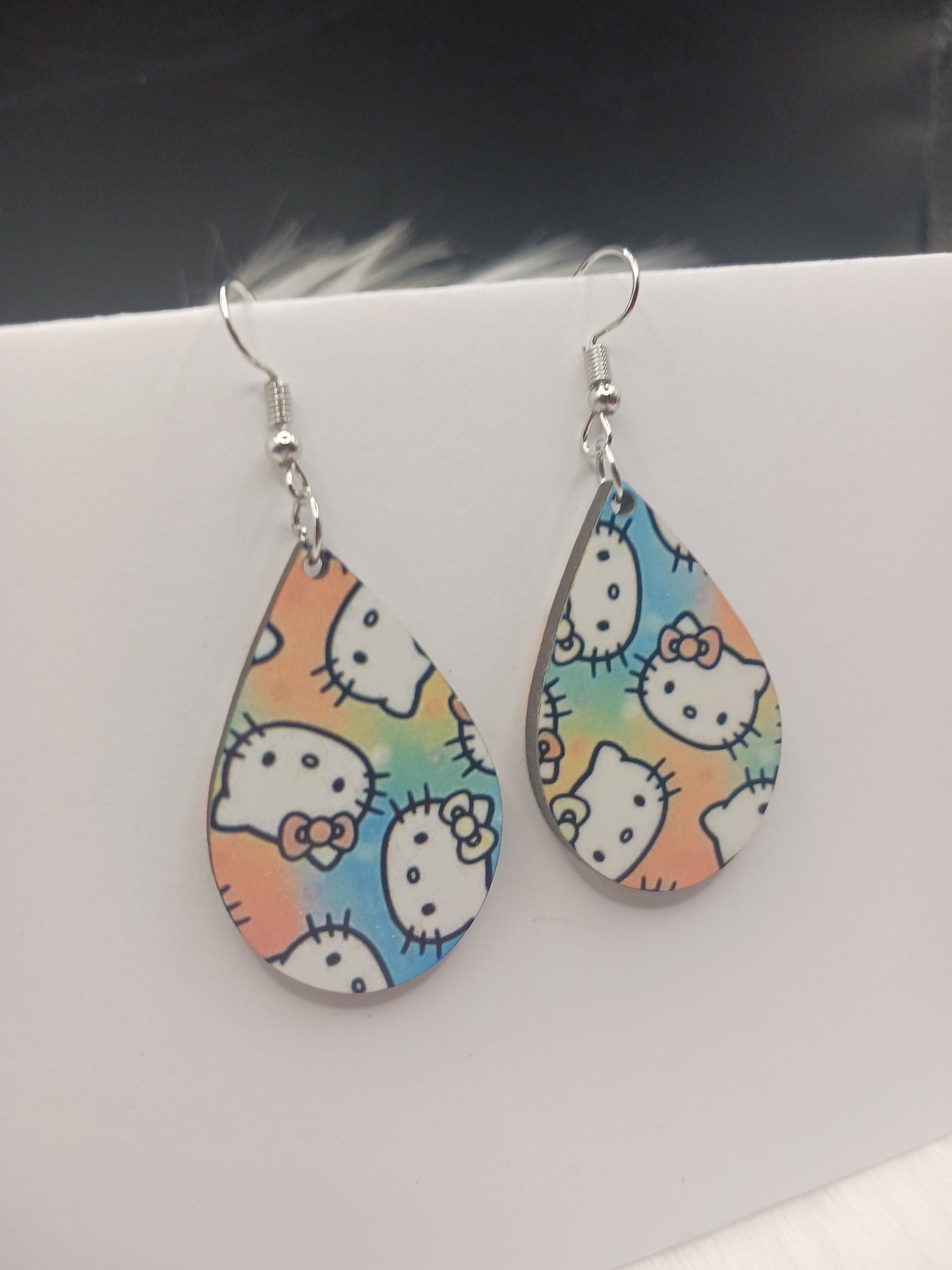 Pastel kitty earrings