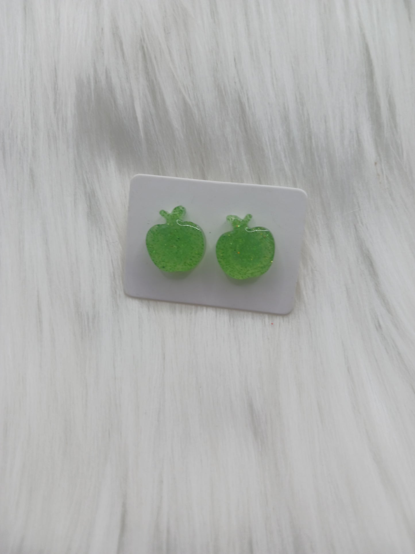 Apple shaped stud earrings