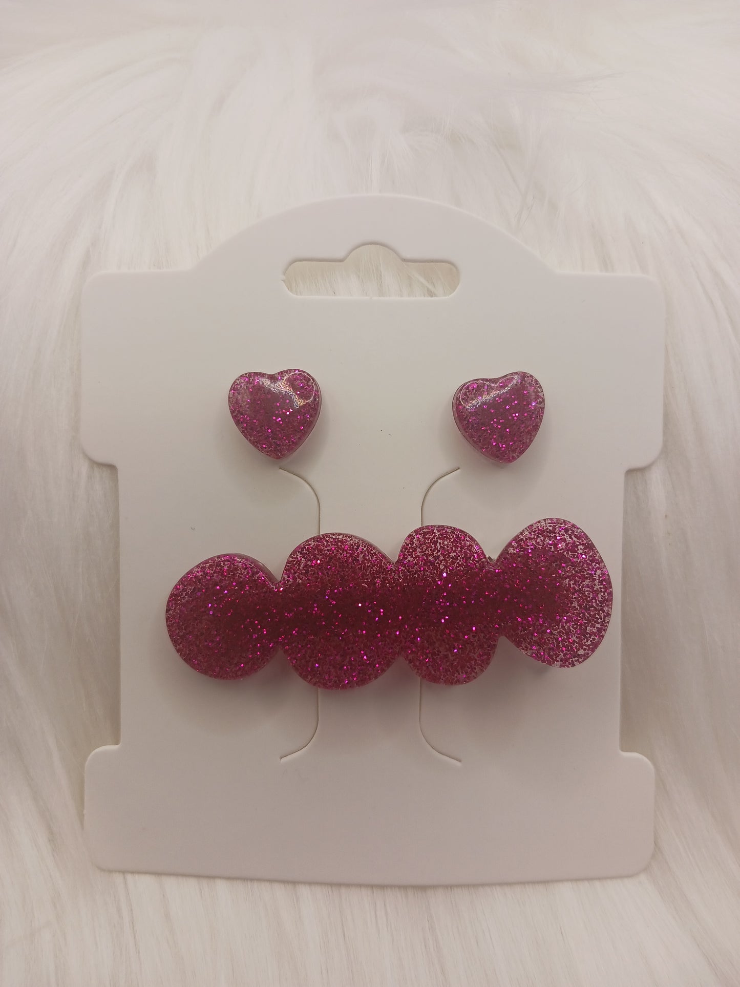 Hair clips with matching earrings