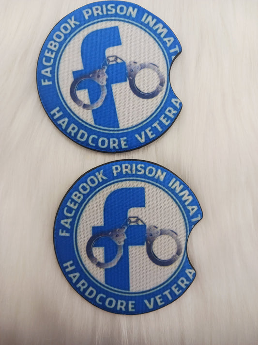 FB prison inmate car coasters