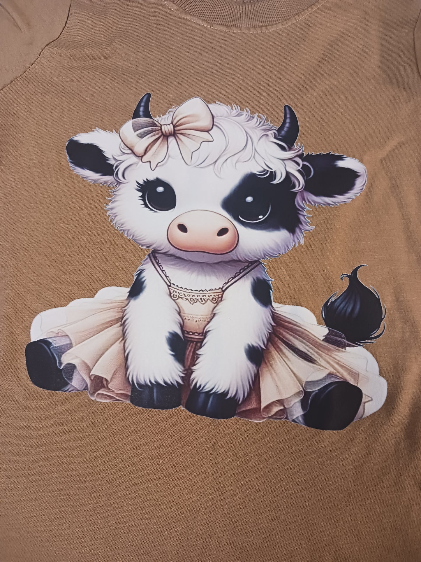 Pretty girl cow toddler Tshirt