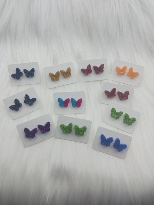 Butterfly shaped stud earrings