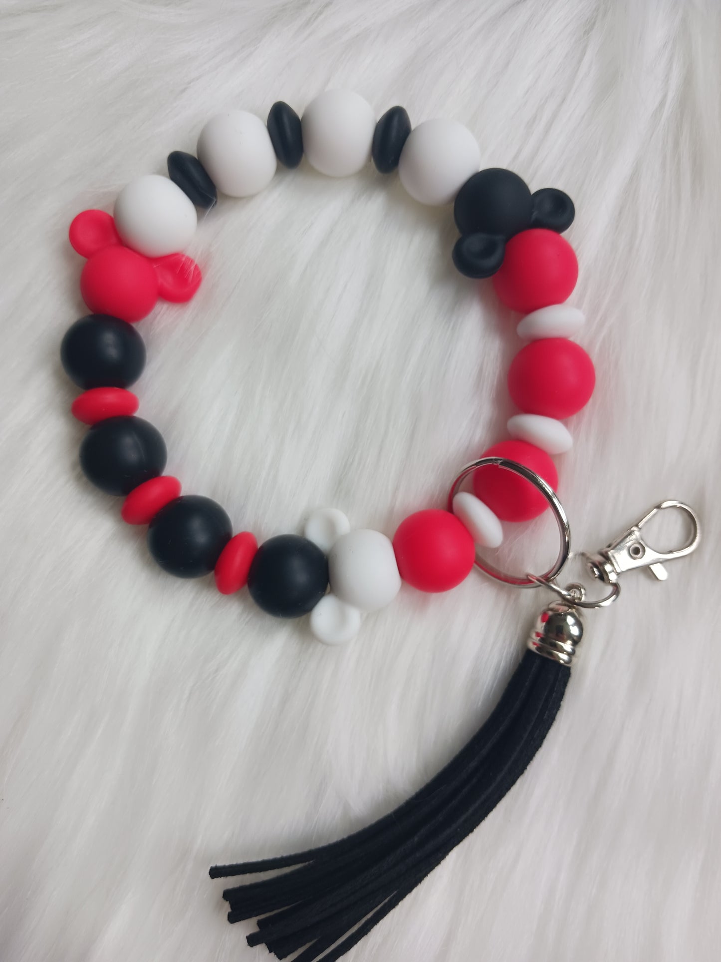 Mouse Shaped Silicone beaded Wristlets