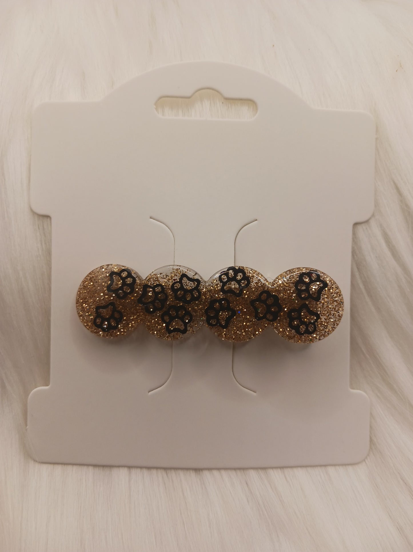 Paw print hair clips