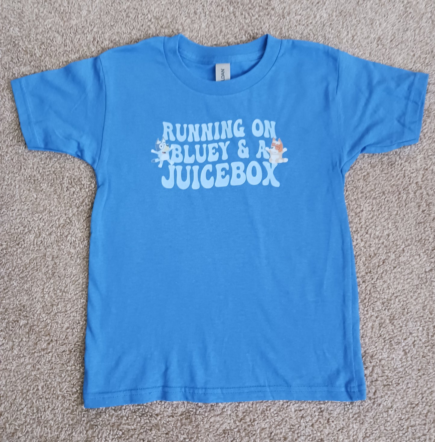 Blue and a juice box T-shirt