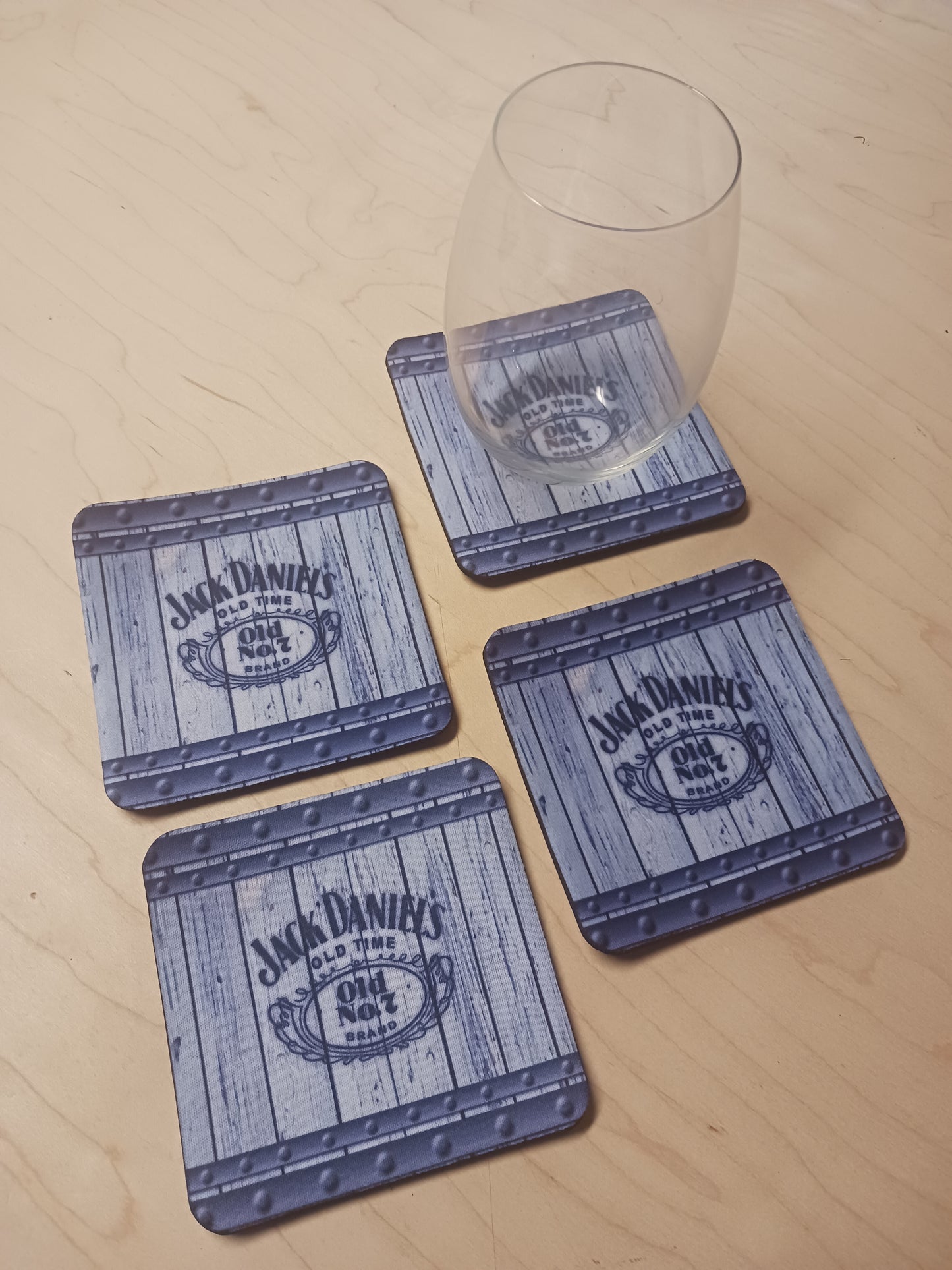 Bar time jack table top coasters