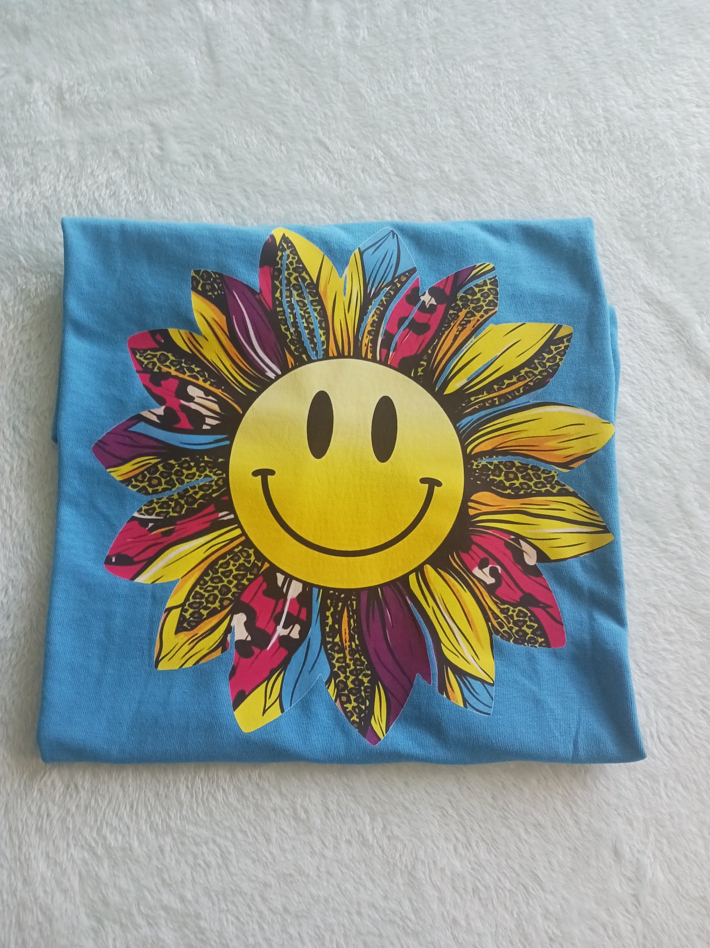 Colorful feather smiley Tshirt