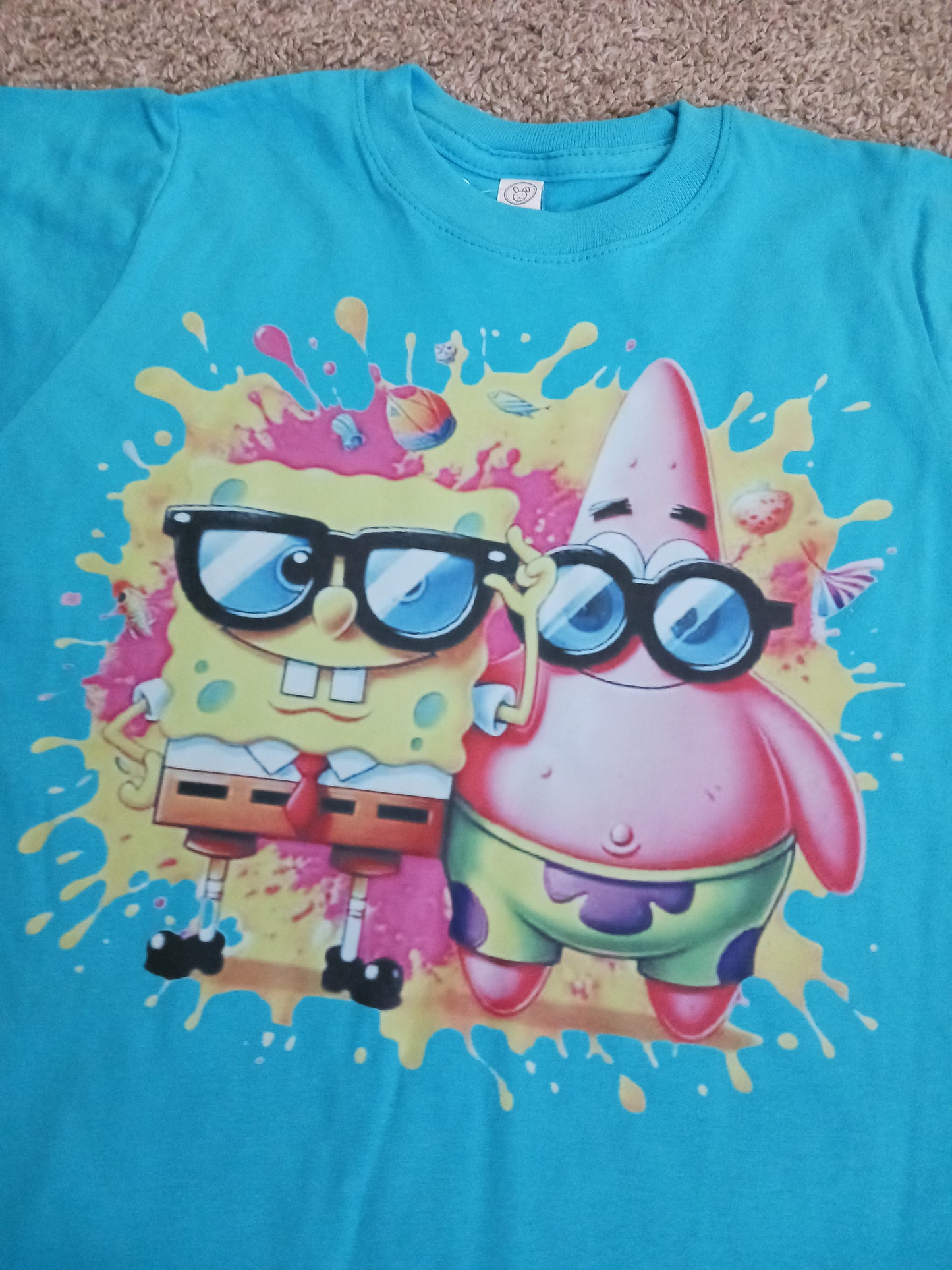 Sponge and star kids Tshirt