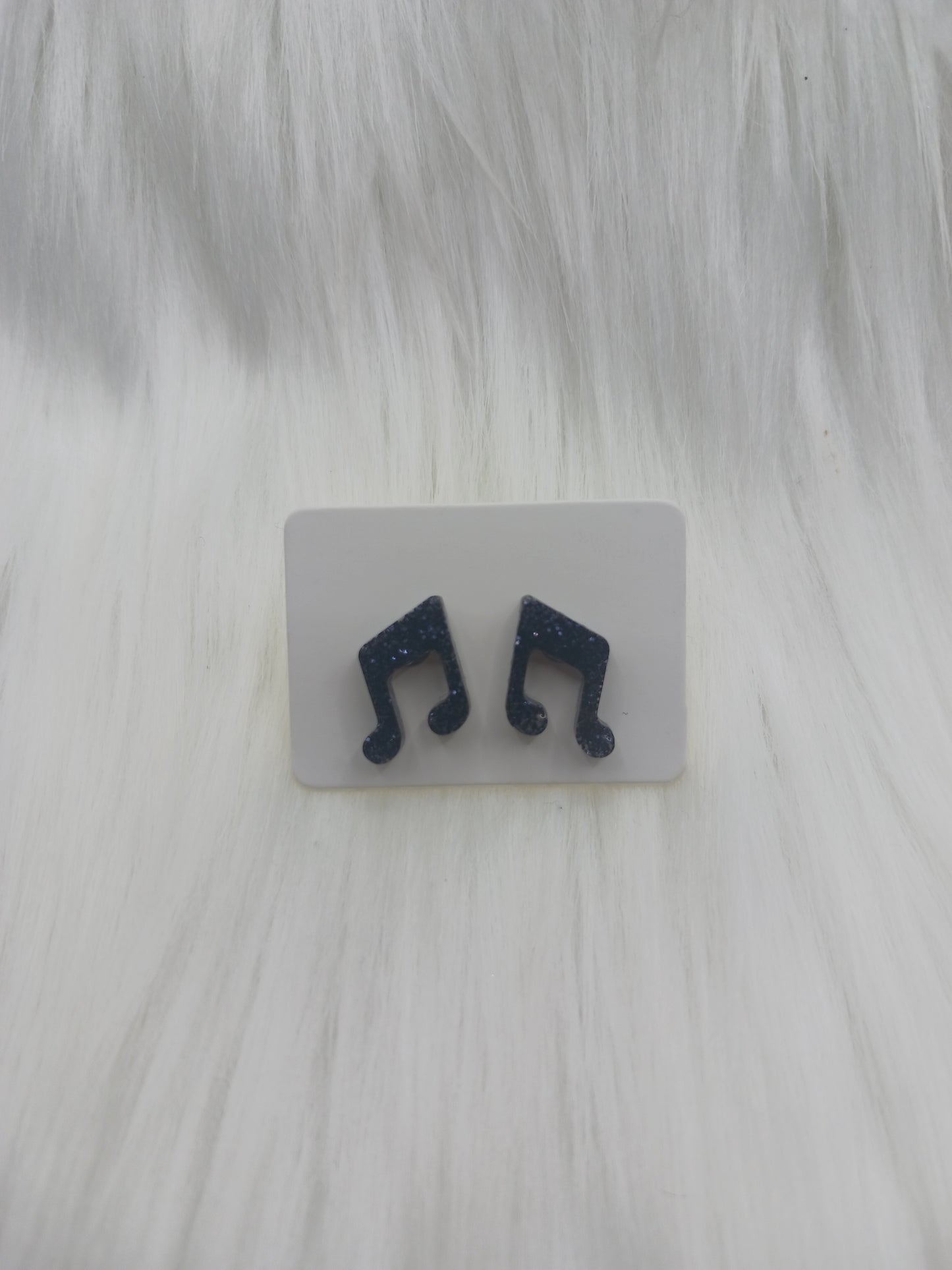 Music note stud earrings