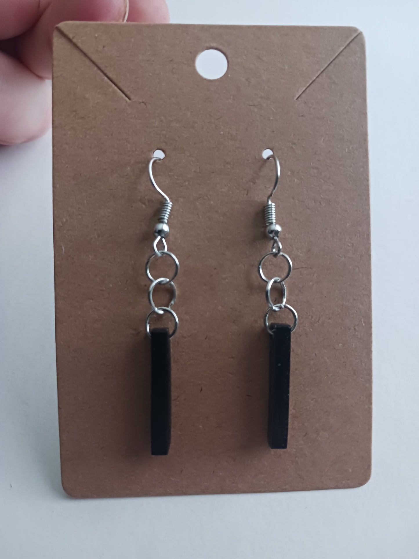 Handmade bar dangle earrings