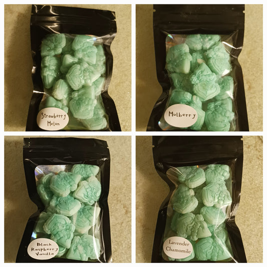 Green guy shaped soy wax melts