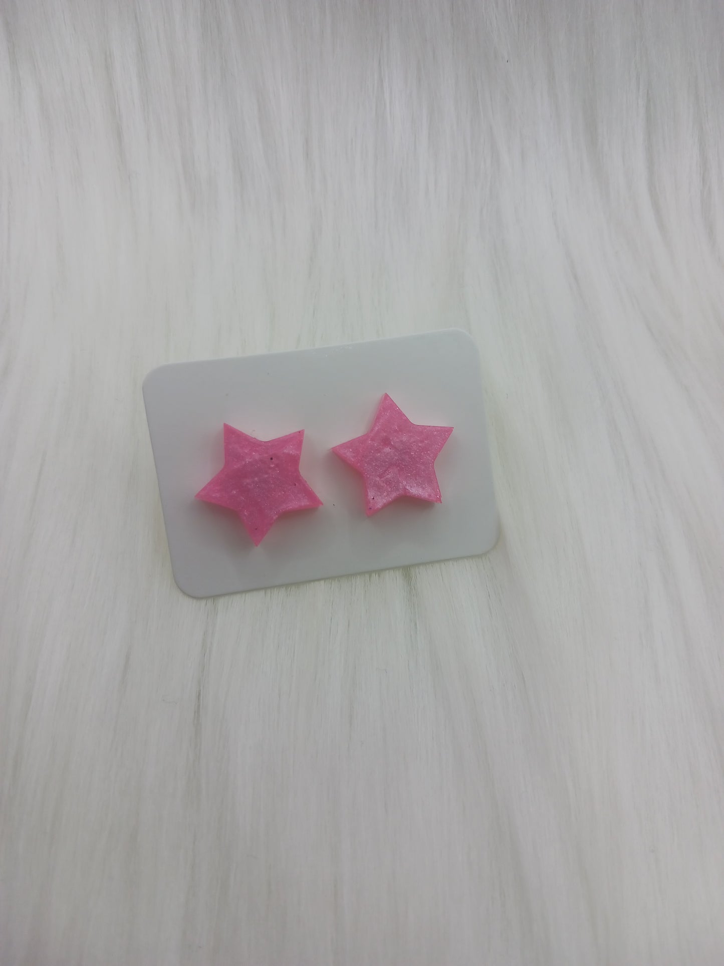 Star shaped .5" handmade stud earrings