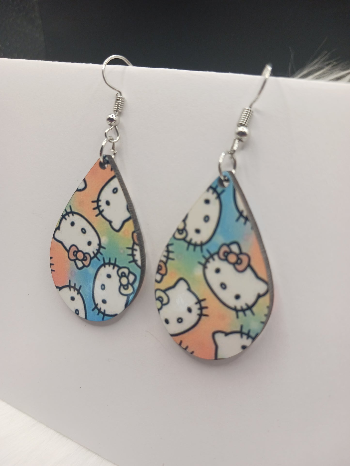 Pastel kitty earrings