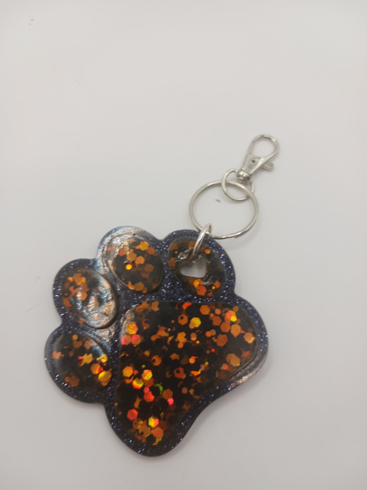 Paw print large keychain