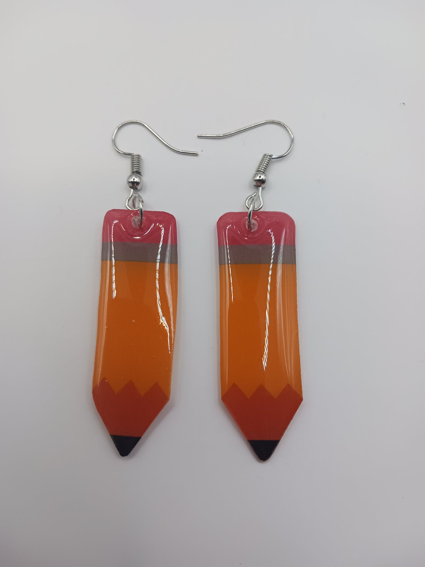 Customizable pencil dangle earrings