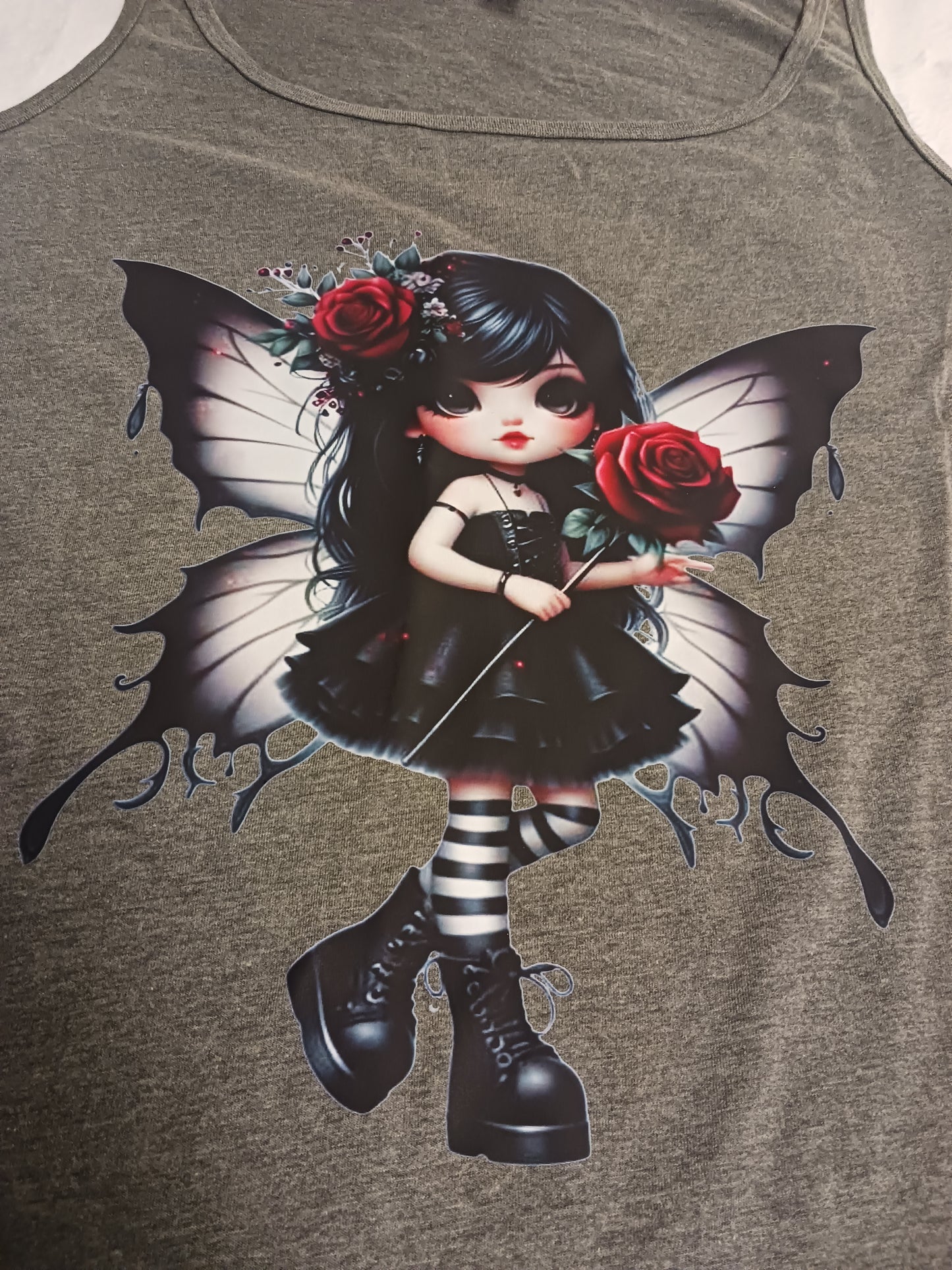 Gothic fairy flowy tank top