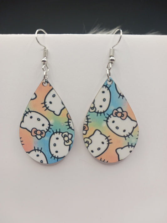 Pastel kitty earrings