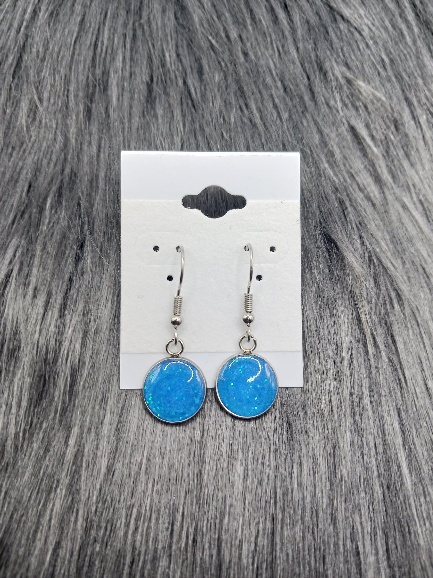 12 mm bezel dangle earrings