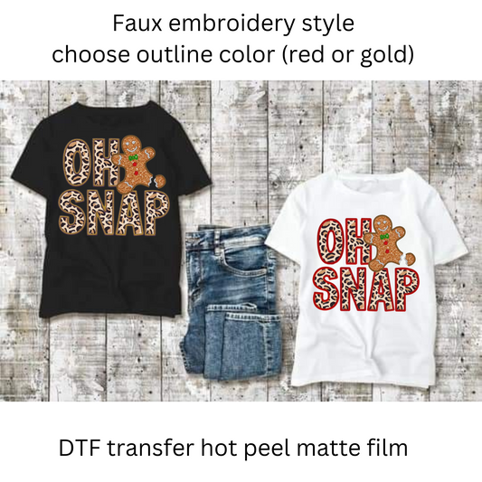 Oh snap! DTF transfer hot peel