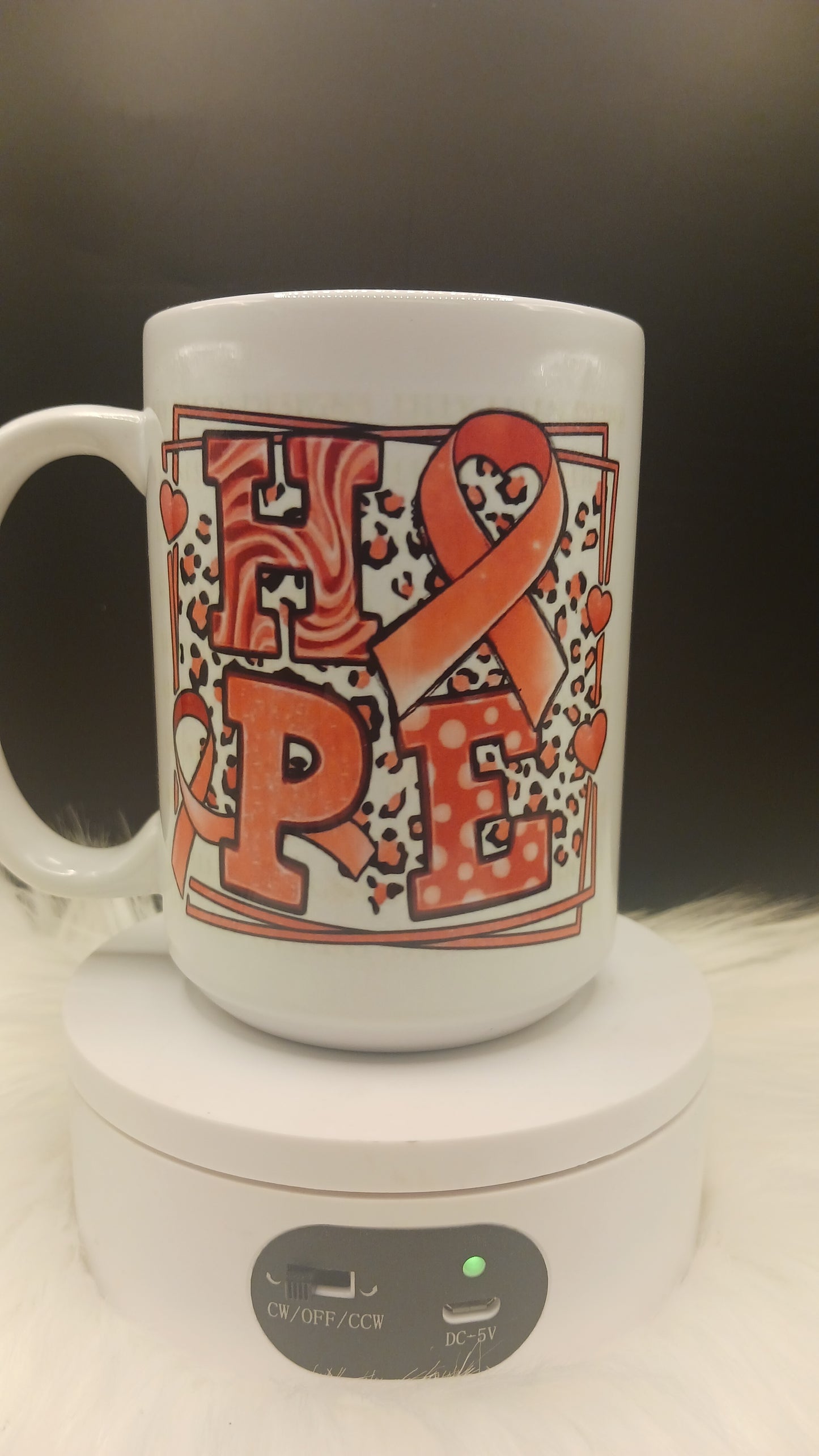 Pink ribbon hope coffee mug