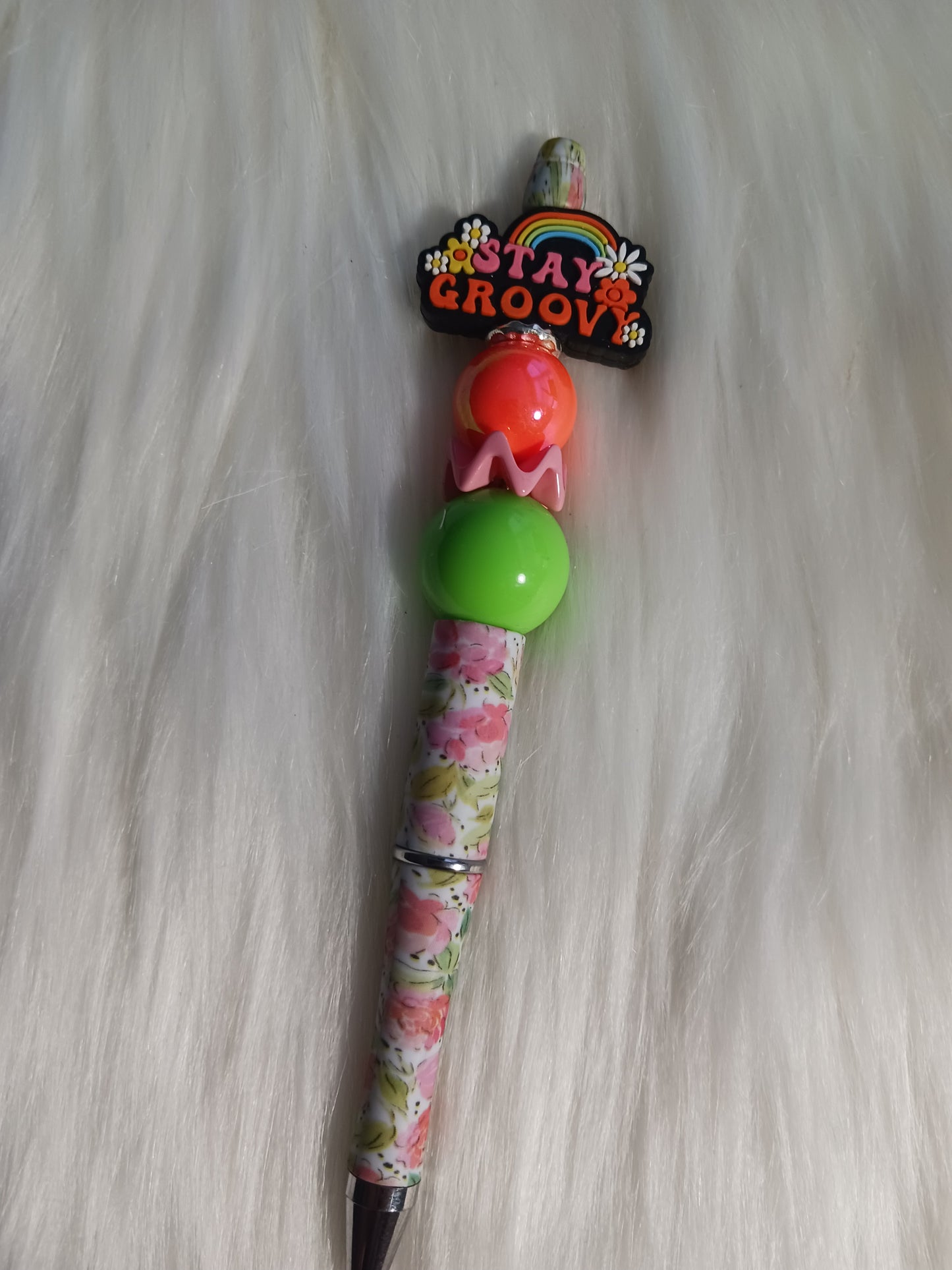 Stay groovy beaded pen