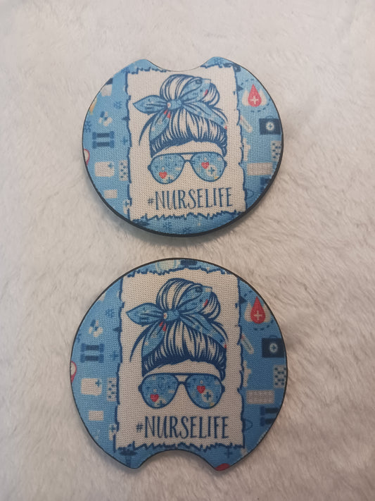 Nurse life car coasters