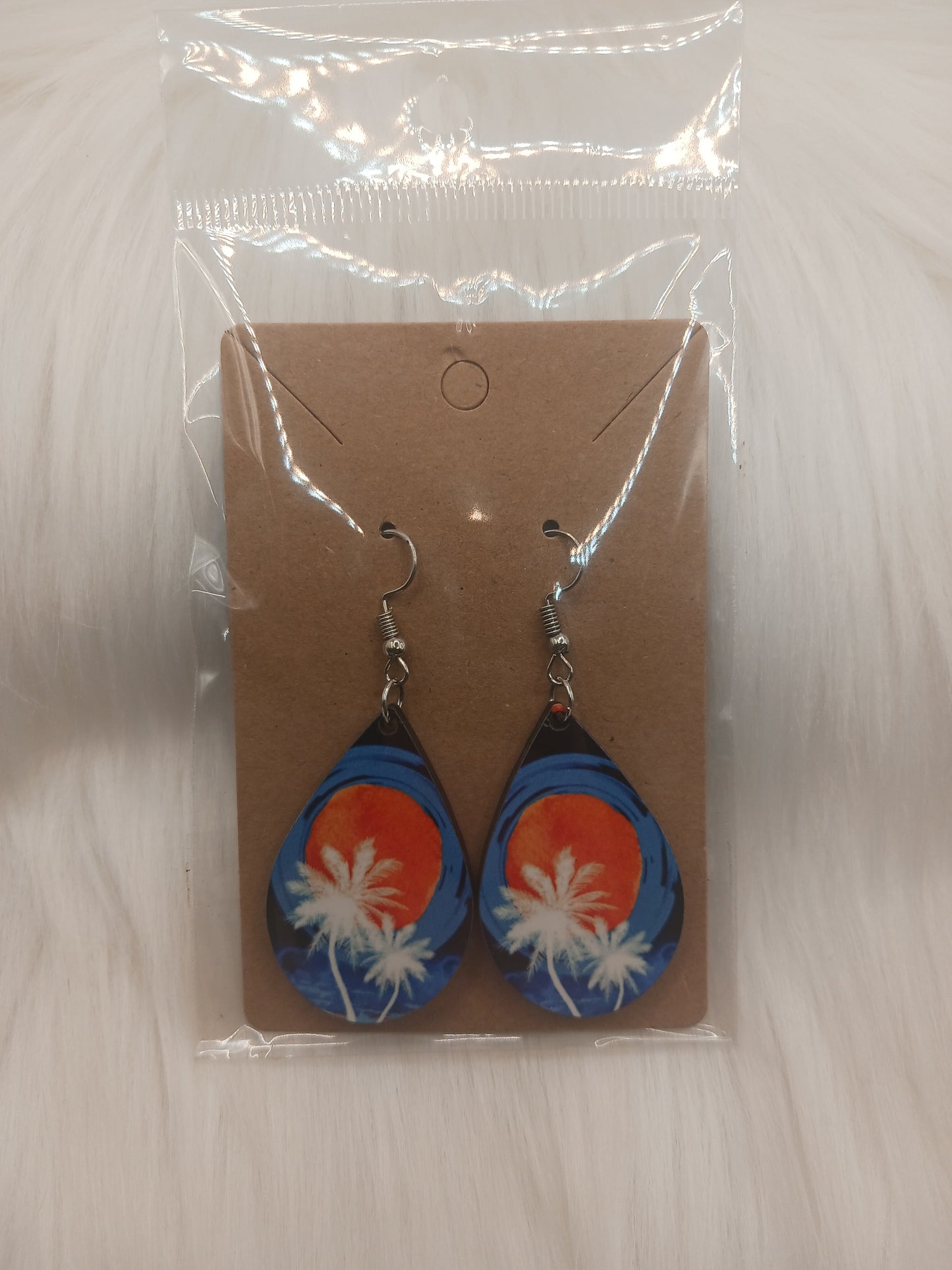 Orange sunset earrings