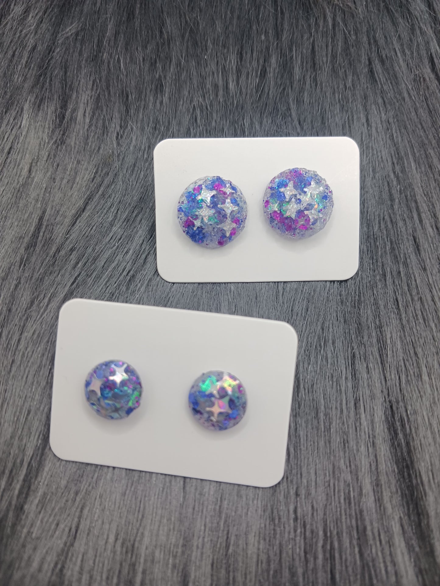 Galaxy style stud earrings